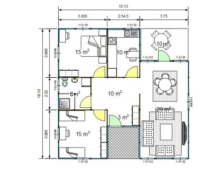 Одноэтажные Эковиллы